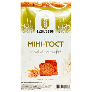 Тости Ракольта Дора 120г цільнозернові - купить, цены на Cупермаркет "Харьков" - фото 1