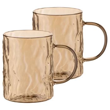 Ardesto Shine Borosilicate Glass Cups Set 2pcs 260ml - buy, prices for ULTRAMARKET - photo 1