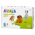 Набор пластилина Lipaka Собаки-друзья Далматинец Турбо, Лабрадор Ням-Ням, Бигль Воки затвердевает на воздухе