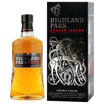 Віскі Highland Park Dragon Legends 43,1% 0,7л - купити, ціни на МегаМаркет - фото 1