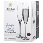 Bohemia Loxia Sparkling Wine Glass Set 210ml 6pcs