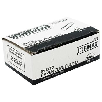 Скріпки Buromax Jobmax оцинковані 25мм 100шт - купити, ціни на - фото 3