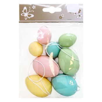 Набор пасхальных подвесок Яйцо 4*6см и 3*4см 8шт в ассортименте - купить, цены на ULTRAMARKET - фото 2