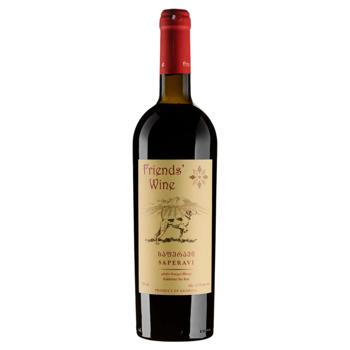 Вино Friends Wine Saperavi красное сухое 12,5% 0,75л - купить, цены на AlcoHub - фото 1