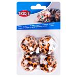 Trixie Leopard Balls with Rattle Toy for Cats 4cm 4pcs