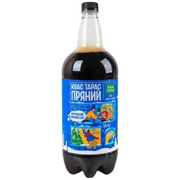 Напій бродіння Квас Тарас Пряний зі смаком пряника та кориці 1,5л - купити, ціни на NOVUS - фото 1