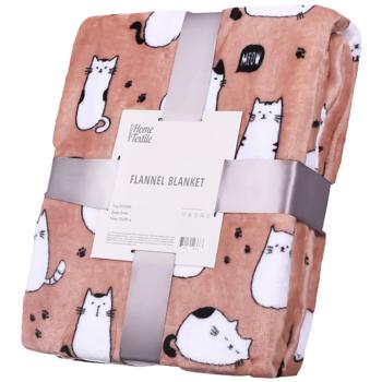 Ardesto Flannel Cats Pink with White Plaid 160*200cm - buy, prices for Auchan - photo 1
