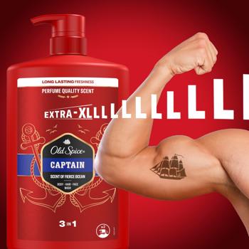 Old Spice Captain Extra-XL Shower Gel + Shampoo 3in1 1l - buy, prices for - photo 12