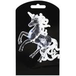 Прикраса Єдиноріг прозорий 10х12,5см