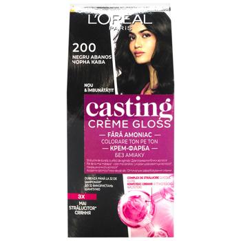 Краска для волос L'oreal Paris Casting Creme Gloss 200 Черный кофе без аммиака - купить, цены на КОСМОС - фото 2