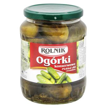 Rolnik Pickled Cucumbers with Dill 720ml - buy, prices for EKO Market - photo 1