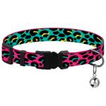 Barksi BronzeDog Urban Art Леопард нейлоновий нашийник для котів XS - різнокольоровий