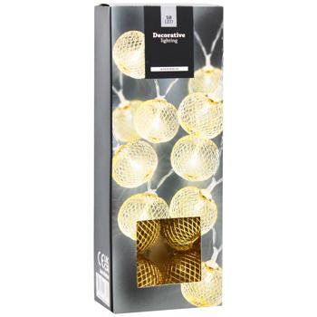 Warm White Inner Garland 10LED Bulbs 180cm - buy, prices for METRO - photo 3