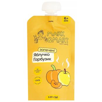 Mark&Mart Baked Apple and Pumpkin Fruit Puree 120g - buy, prices for COSMOS - photo 1