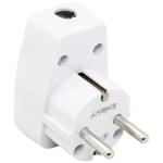 White Plug With Switch 16A