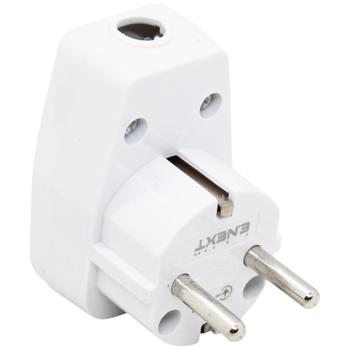 Вилка кутова біла с вимикачем 16А - купити, ціни на Auchan - фото 1