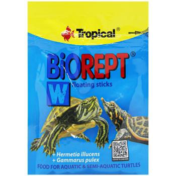 Сухий корм для водоплавних черепах Tropical в паличках «Biorept W» 20 г - купити, ціни на MasterZoo - фото 1