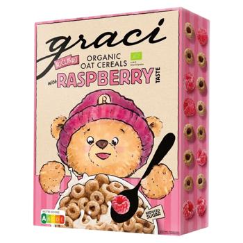 Сніданок сухий Graci органічний "Кільця вівсяні зі смаком малини" 300г - купити, ціни на Grono - фото 1