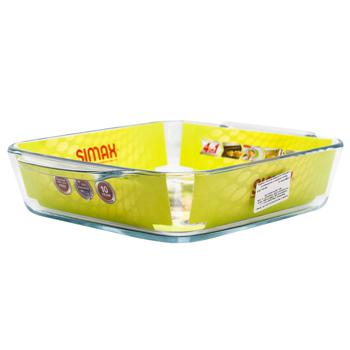 Simax Baking Dish made of heat-resistant glass square 25.4X21cm 1.6l - buy, prices for METRO - photo 3