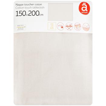 Скатерть Actuel бежевая 150*200см - купить, цены на Auchan - фото 1