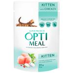 Корм влажный Optimeal с курицей для котят 85г
