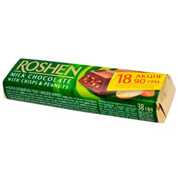 Батончик Roshen з арахісовою начинкою 38г - купити, ціни на Торба - фото 2