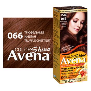 Крем-краска для волос устойчивая AVENA Shine Color 066 Трюфельный каштан - купить, цены на Таврия В - фото 2
