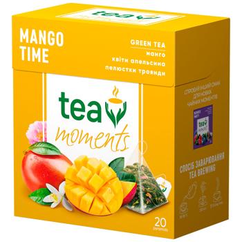 Чай зеленый Tea Moments Mango Time 1,7г*20шт - купить, цены на Чудо Маркет - фото 1