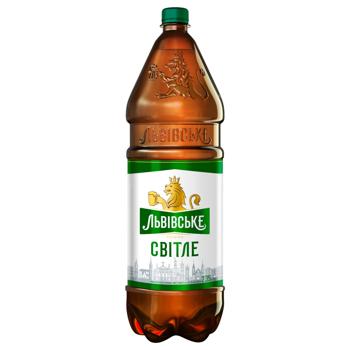 Пиво Львівське Світле 4,3% 2,35л - купити, ціни на Cупермаркет "Харків" - фото 1