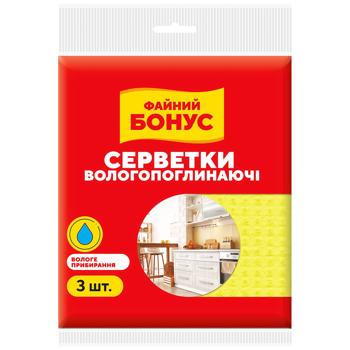 Bonus Cellulose Cleaning Napkins 2+1pcs 15.5х15.5cm - buy, prices for MegaMarket - photo 1