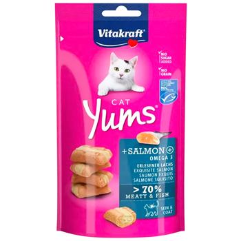 Ласощі для котів Vitakraft Yums з лососем і Омега-3 40г - купити, ціни на MasterZoo - фото 1