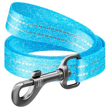 Повідець для собак COLLAR WAUDOG Світловідбиваючий M - блакитний - купить, цены на MasterZoo - фото 1