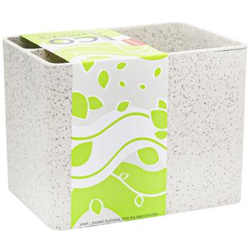 Подставка под столовые приборы Алеана Плюс Eco Wood белая роза - купить, цены на Auchan - фото 3