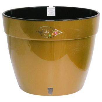 Santino Asti Gold-Black Flowerpot 15l - buy, prices for MegaMarket - photo 1