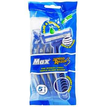 Бритвы Max Speed Razor 3 мужские 5шт - купить, цены на КОСМОС - фото 1