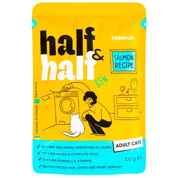 Half&Half Wet Food with Salmon for Adult Cats 5+1pcs x 100g - buy, prices for MasterZoo - photo 4