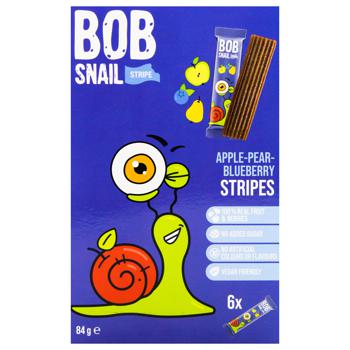 Цукерки Bob Snail яблучно-грушево-чорничний страйп 84г - купити, ціни на Auchan - фото 3