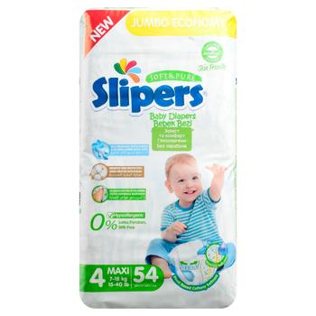 Подгузники Slipers J-204 4 Maxi Jumbo 7-18кг 54шт - купить, цены на - фото 6