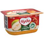 Десерт творожный Чудо Персик-груша двухслойный 4,2% 100г