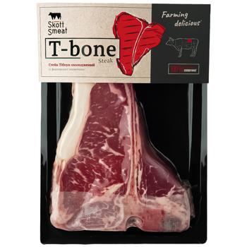 Спинная часть говяжья Skott Smeat Тибоун стейк охлажденная ~600г