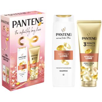 Набір подарунковий Шампунь Pantene Infinitely Long 400мл + Бальзам-ополіскувач Pantene Infinitely Long 220мл - купити, ціни на - фото 3