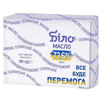 Bilo Selianske Sweet Cream Butter 72.6% 180g - buy, prices for MegaMarket - photo 1