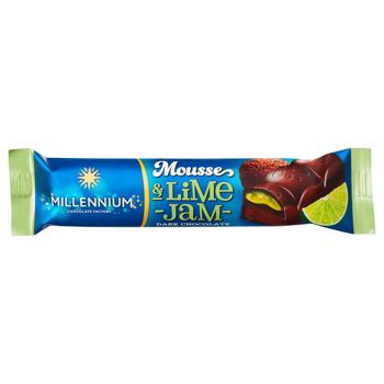 Millennium Mousse Dark Chocolate with Mousse and Lime Jam Filling 33g - buy, prices for Auchan - photo 1