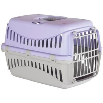 Контейнер-переноска MP Bergamo Gipsy 1 Small для собак и кошек 46x31x32см сиреневый - купить, цены на MasterZoo - фото 1