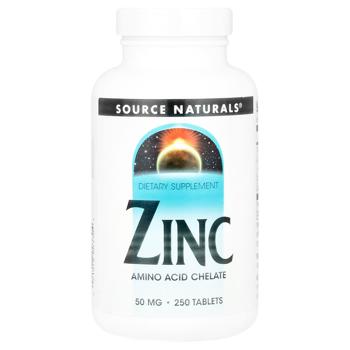 Source Naturals Chelated Zinc 50mg 250 tablets - buy, prices for Biotus - photo 1