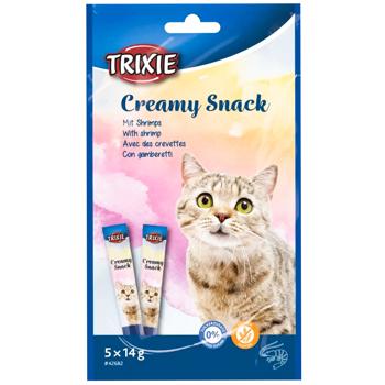 Trixie Creamy Snacks Sticks with Shrimp Cat Snack 5pcs x 14g - buy, prices for MasterZoo - photo 1