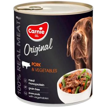 Корм вологий Carnie Original Mono Protein зі свининою та овочами для собак 800г - купити, ціни на MasterZoo - фото 1