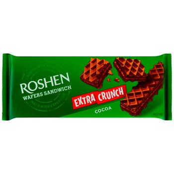 Вафли Roshen Wafers Sandwich Crunch шоколад 142г - купить, цены на КОСМОС - фото 1