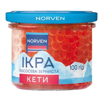 Икра Norven кеты лососевая зернистая 100г - купить, цены на Чудо Маркет - фото 1