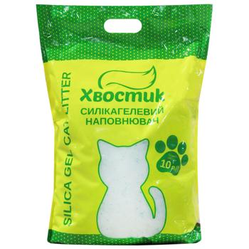 Khvostik Silica Gel Cat's Litter with Green Granules 10l - buy, prices for Auchan - photo 1